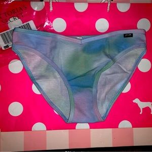 NEW VS PINK Size MEDIUM Pastel Tie Dye Cotton Bikini.
